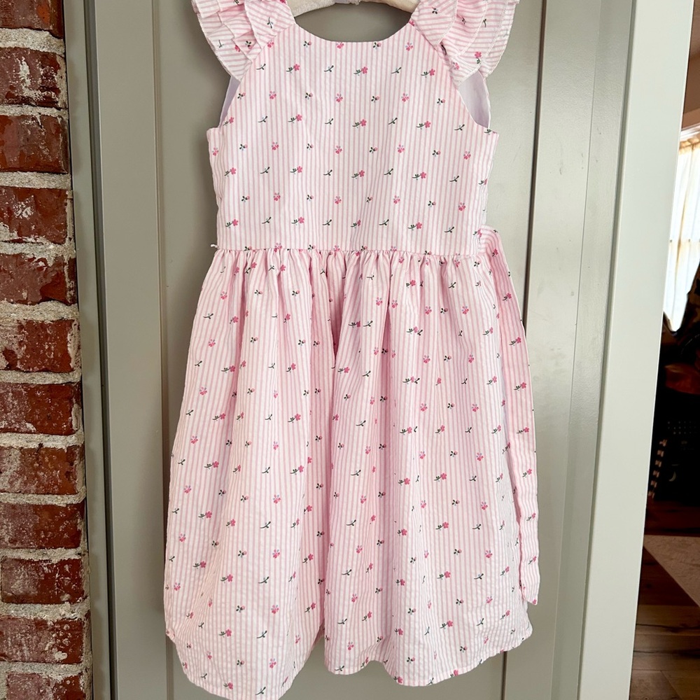 Blueberi Boulevard Pink Striped Kids Dress